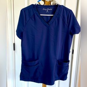 Easy Stretch, Navy Blue Scrub Set. Size small